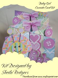 Baby Girl Cascade Card Kit