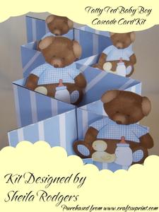 Tatty Ted Baby Boy Cascade Card Kit