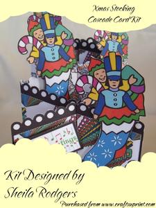 Xmas Stocking Cascade Card Kit