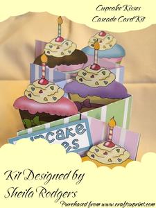 Cupcake Kisses Cascade Card Kit