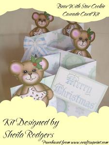 Bear with Star Cookie Cascade Card Kit