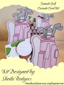 Female Golf Cascade Card Kit