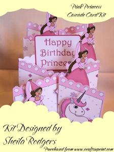 Pink Princess Cascade Card Kit
