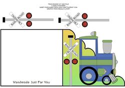 Train Engine Cut and Fold