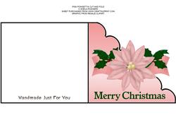 Pink Poinsettia Cut and Fold