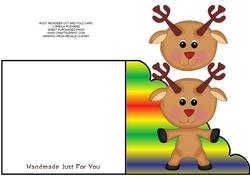Rudy Reindeer Cut and Fodl Card