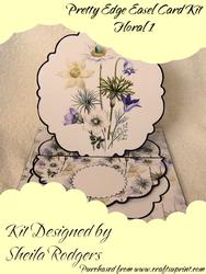 Pretty Edge Easel Card Kit Floral 1