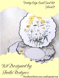 Pretty Edge Easel Card Kit Floral 2