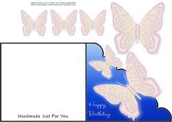Pink Butterflies Cut and Fold