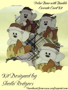 Polar Bear with Bauble Cascade Card Kit