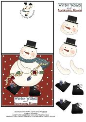 Snowman with Fairy Lights Over the Edge