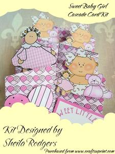 Sweet Baby Girl Cascade Card Kit