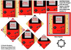 Red Gameboy Star Pyramid