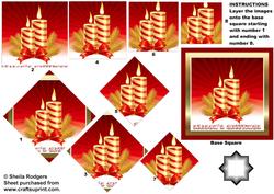 Striped Candles Star Pyramid