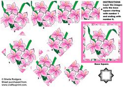 Pink Flowers Star Pyramid