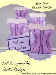 Lilac Corset Cascade Card Kit