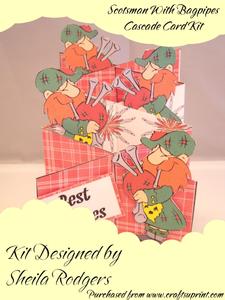Scotsman with Bagpipes Cascade Card Kit