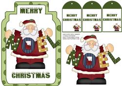 Santa with Noel Banner