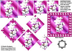 White Flowers Star Pyramid