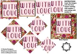 Floral Frame with Love Star Pyramid