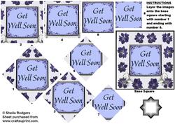 Get Well Soon Floral Star Pyramid