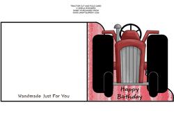 Tractor Cut and Fold Card