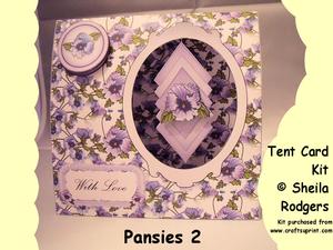 Pansies 2 Tent Card Kit