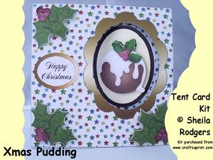 Xmas Pudding Tent Card Kit