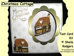Christmas Cottage Tent Card Kit
