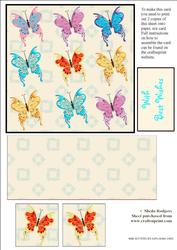 Nine Butterflies Exploding Card