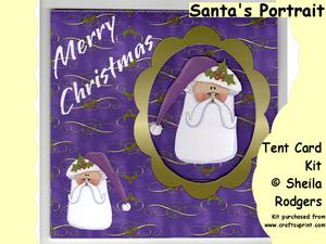 Santa's Portrait Tent Card Kit