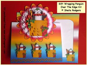 Gift Wrapping Penguin Over the Edge Kit
