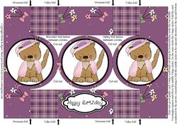 Fancy Cat in Pink Hat Circle Pop Out