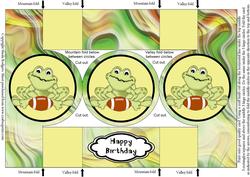 Rugby Frog Circle Pop Out