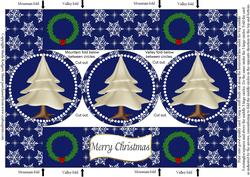 Simple Christmas Trees Circle Pop Out