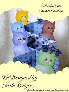 Colourful Cats Cascade Card Kit