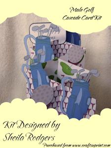 Male Golf Cascade Card Kit