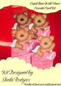 Cupid Bear with Heart Cascade Card Kit