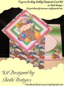 Toys in Stocking Stubby Diamond Card Kit