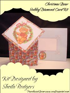 Christmas Bear Stubby Diamond Card Kit