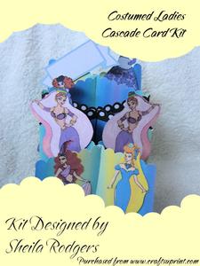 Costumed Ladies Cascade Card Kit