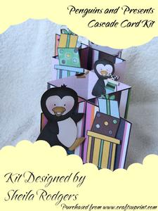 Penguins and Presents Cascade Card Kit