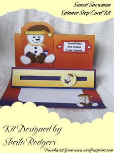 Sunset Snowman Spinner Step Card Kit