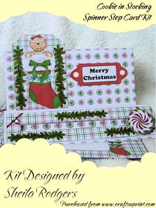 Cookie in Stocking Spinner Step Card Kit