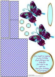 Belated Birthday Butterfly Mini Easel Card