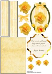 Yellow Roses Mini Easel