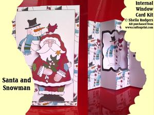 Santa and Snowman Internal Window Card Kit