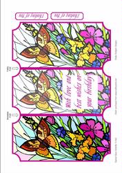 Stained Glass Butterfly Tri-fold