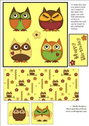 Owls Exploding Card