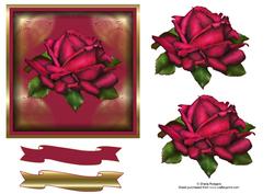 Single Red Rose Blossom